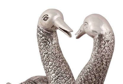 Silver Gift and Articles Pair Of Pure Silver Duck Statue Image 4