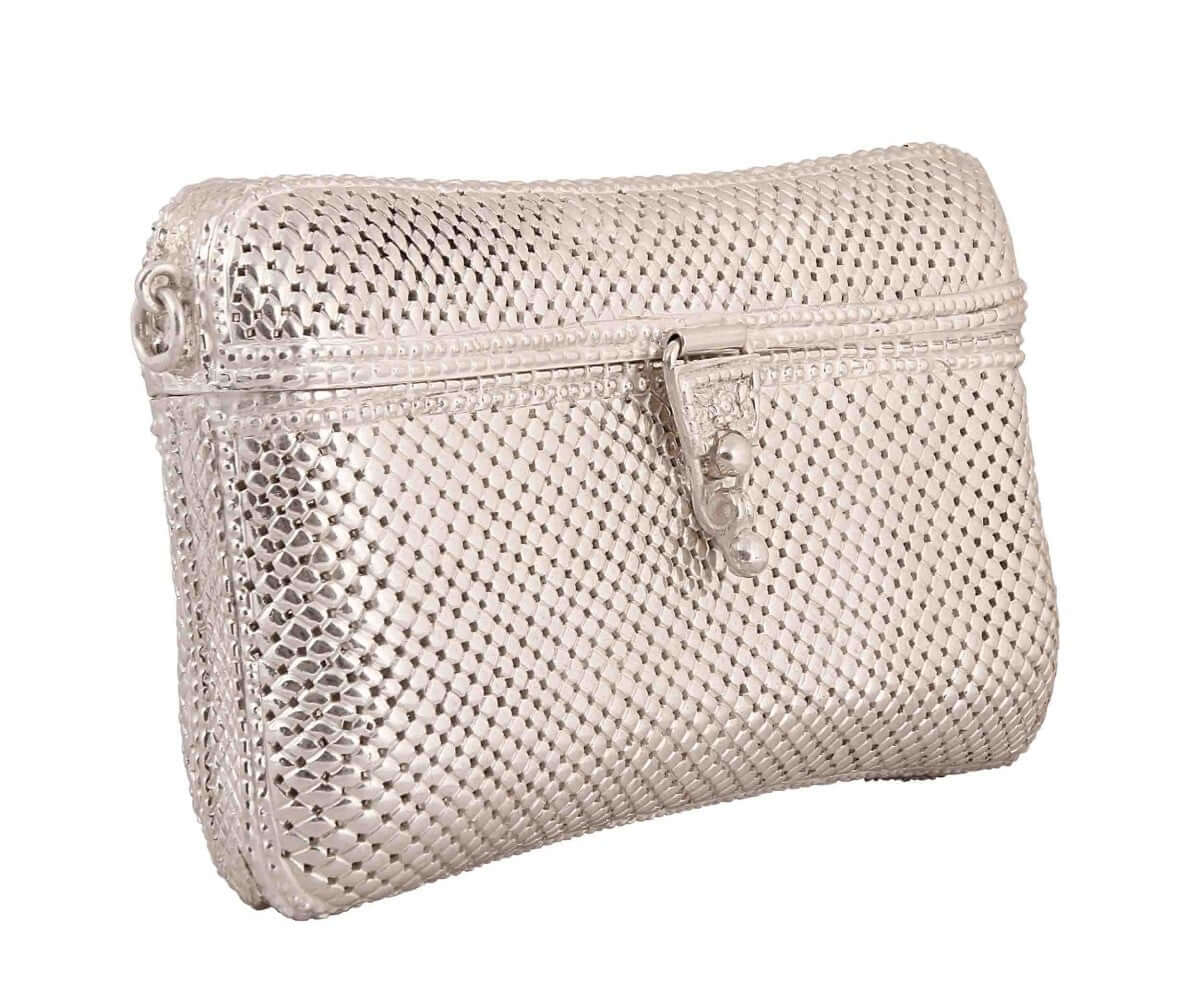 Silver Gift and Articles Silver Clutch for Ladies