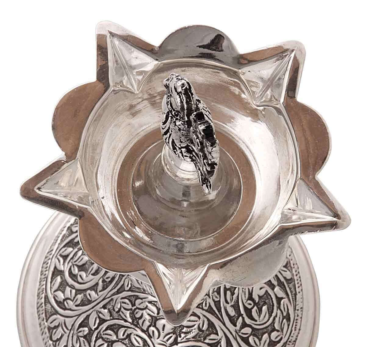Silver Gift and Articles Silver Narthaki Plain Top Lamp Image 4