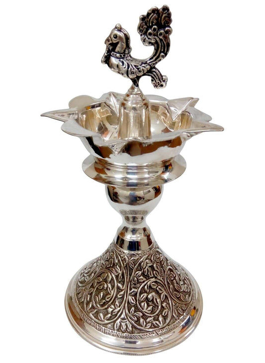 Silver Gift and Articles Silver Narthaki Plain Top Lamp