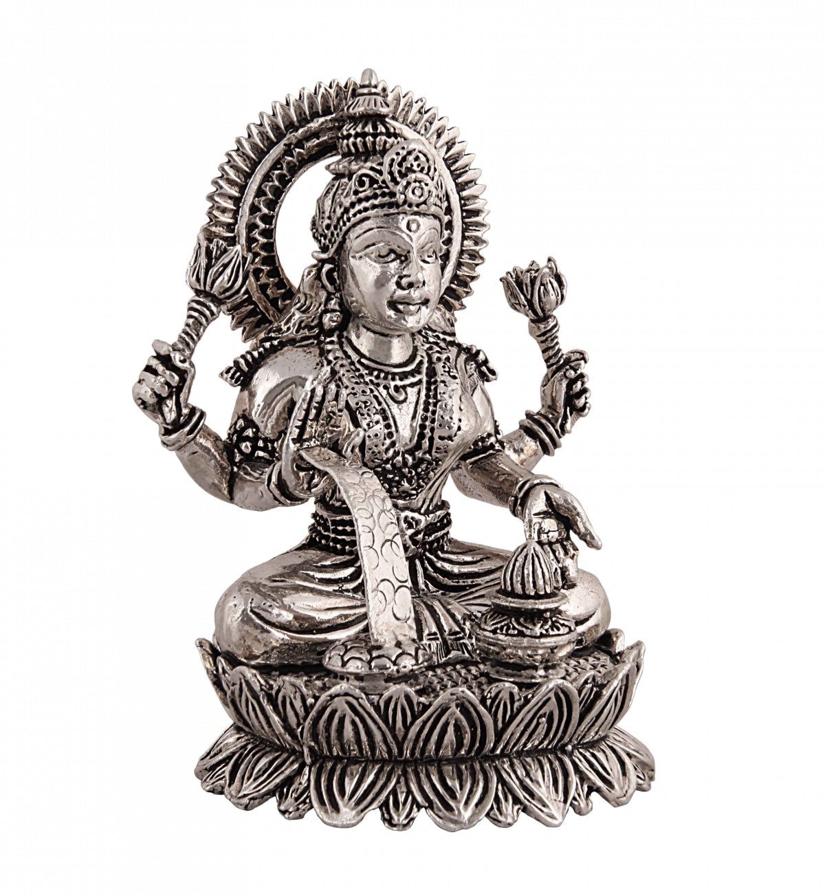 Silver God Idols Goddess Lakshmi ji Idol3 Image 3