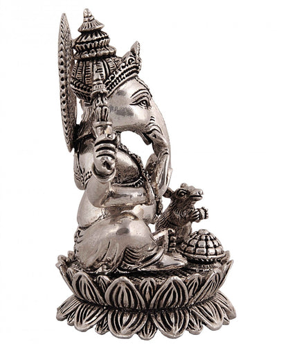 Silver God Idols Lord Ganesha Idol in Silver 1