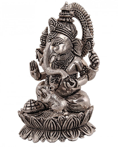 Silver God Idols Lord Ganesha Idol in Silver 3