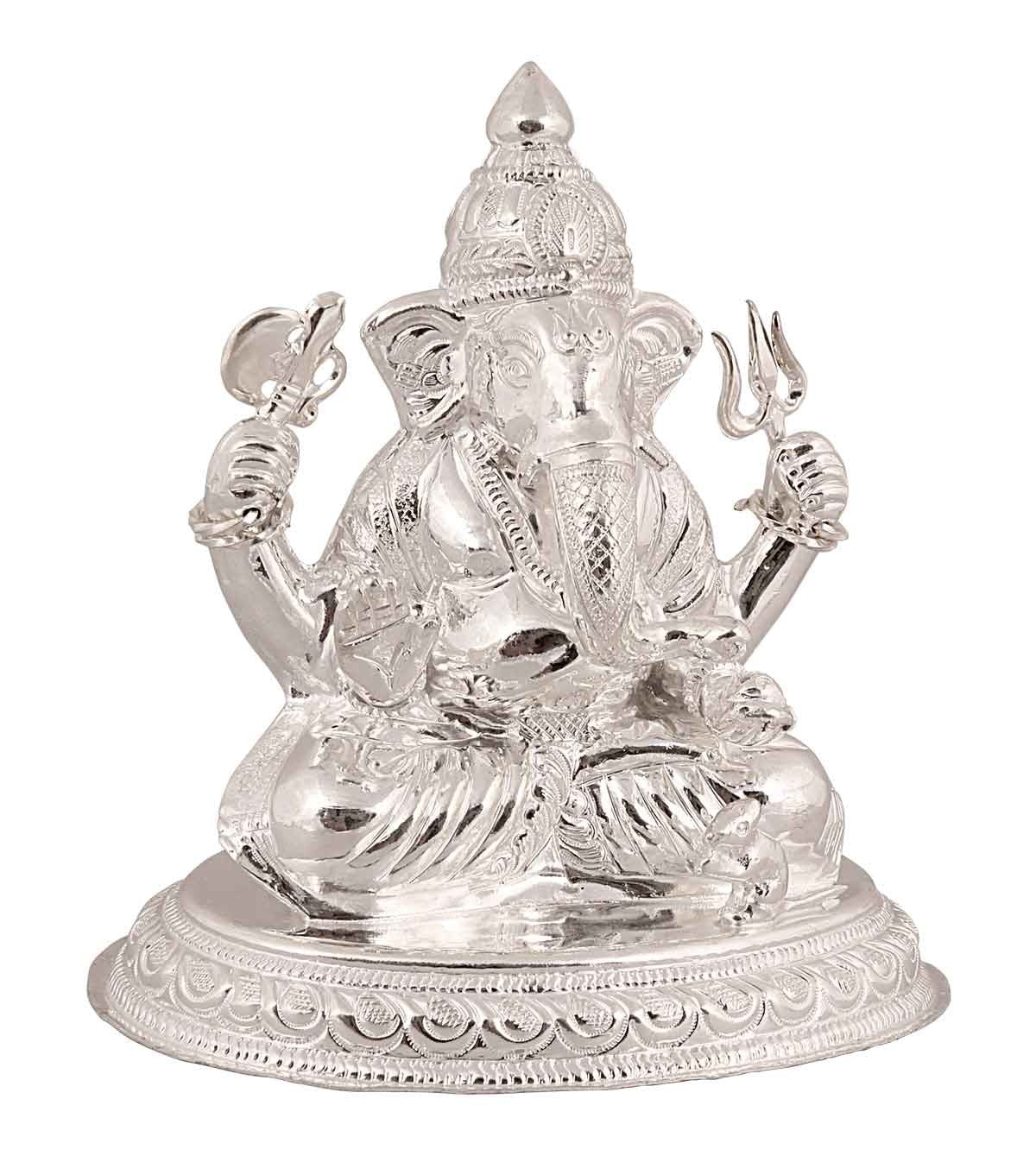 Silver God Idols Lord Ganesha Image 4
