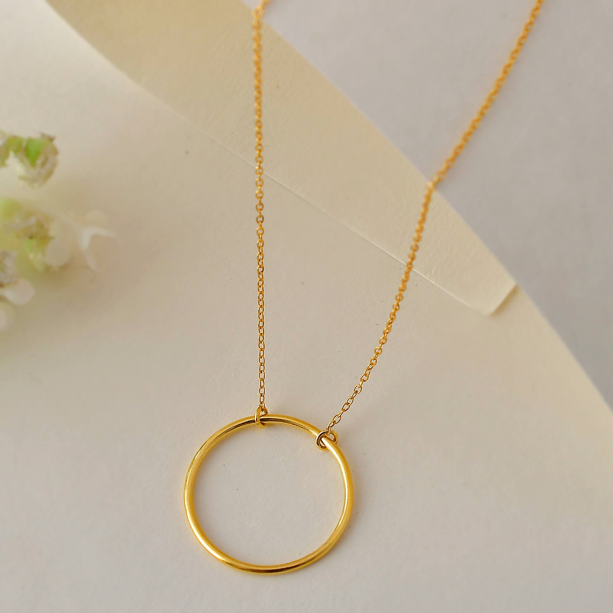 Large Circle Necklace With 14kt Gold-filled Chain, You Choose the Circle  Material — Marsha Drake Jewelry