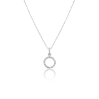 Silver Necklace Elegant Circle Necklace