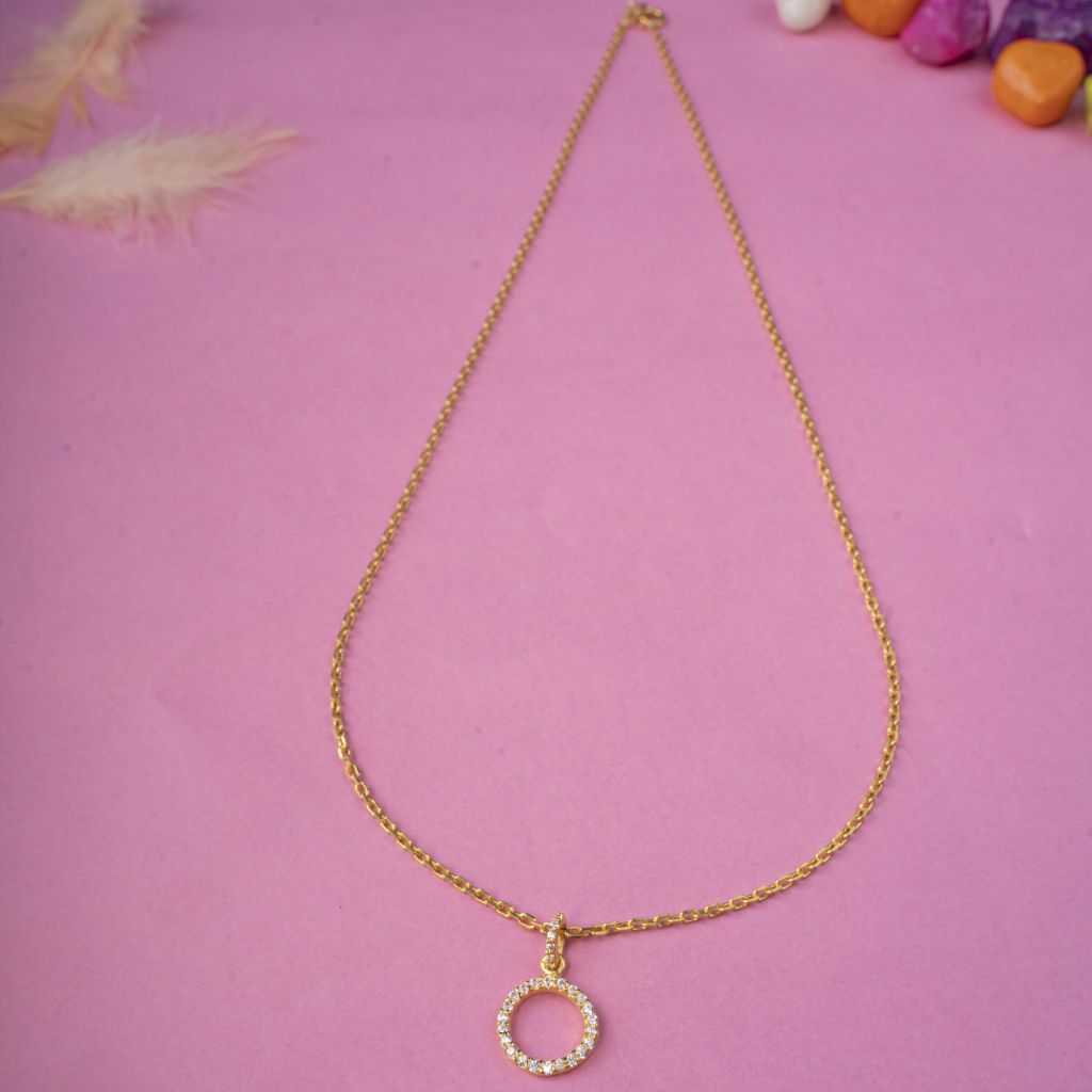 Silver Necklace Elegant Circle Necklace 4