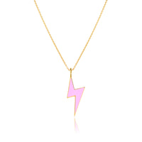 Silver Necklace Enamel Thunder Necklace