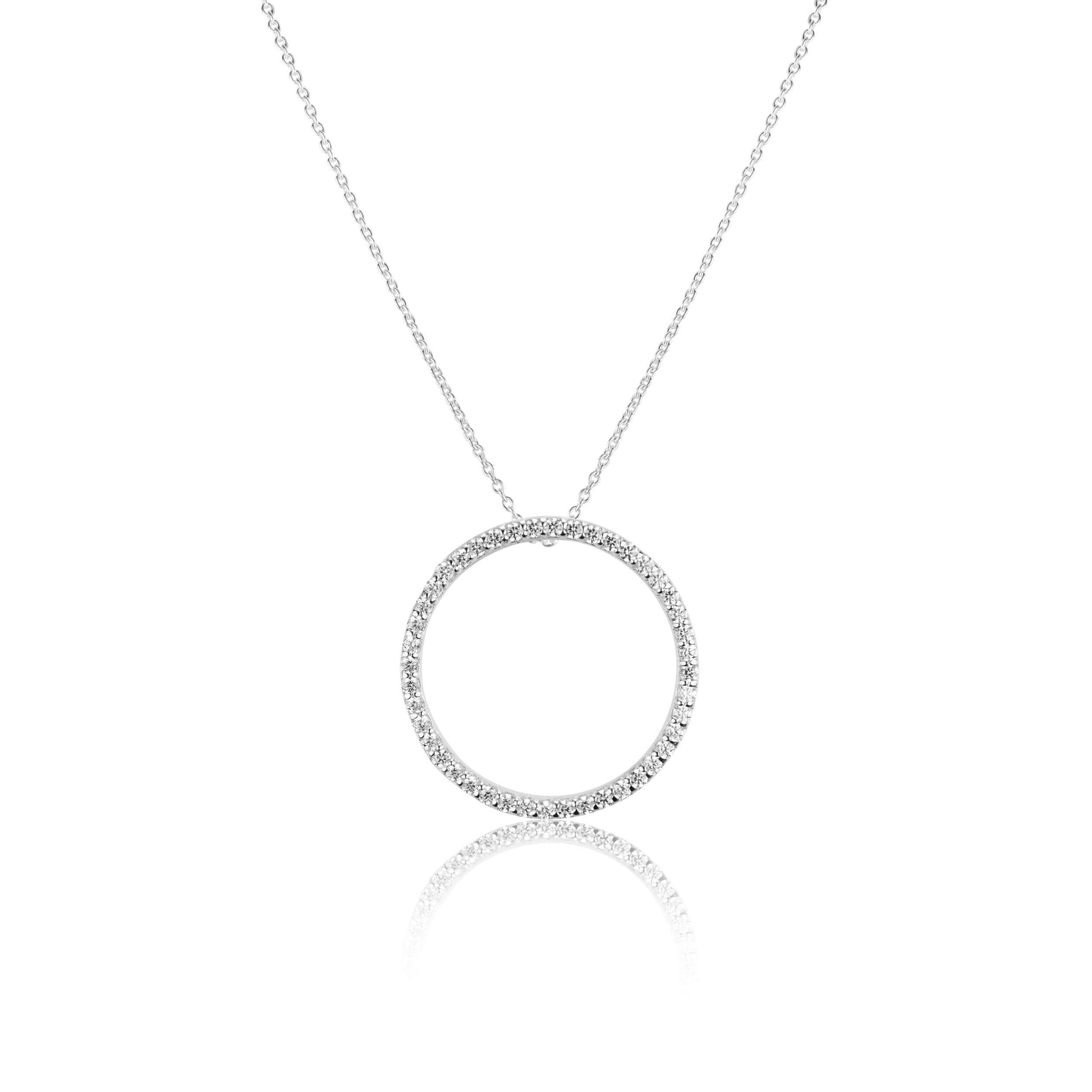 Silver Necklace Exquisite Circle Celeste Necklace