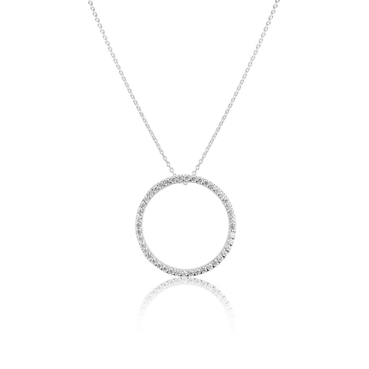 Silver Necklace Exquisite Circle Celeste Necklace