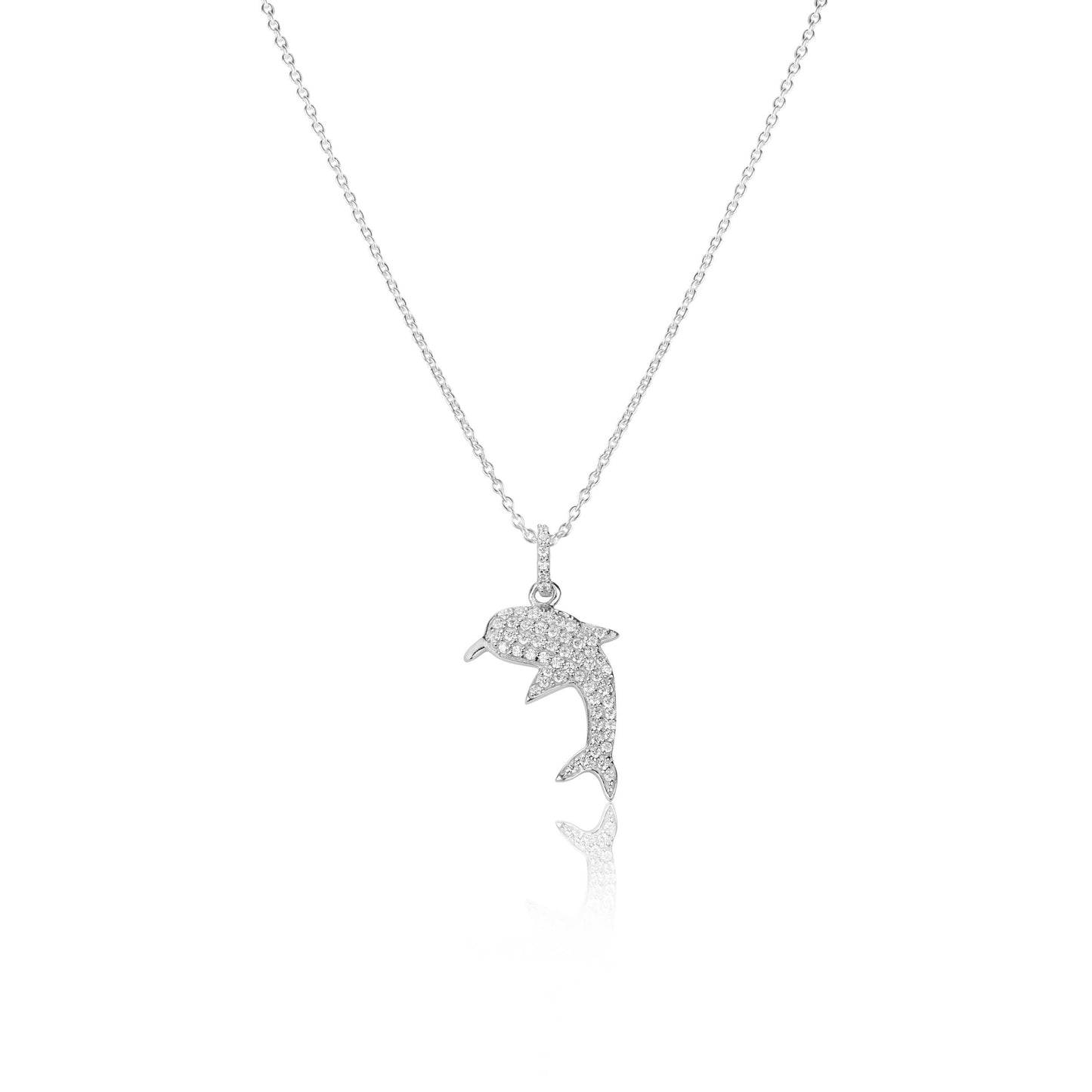 Silver Necklace Silver Dolphin Necklace