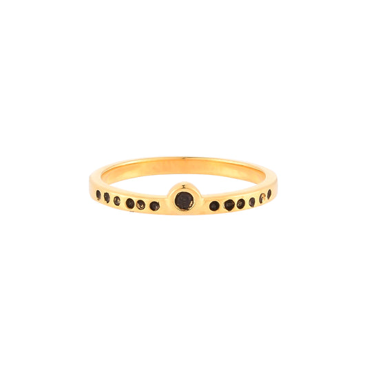 Silver Rings 18k Gold Wine Stone Studded Ring