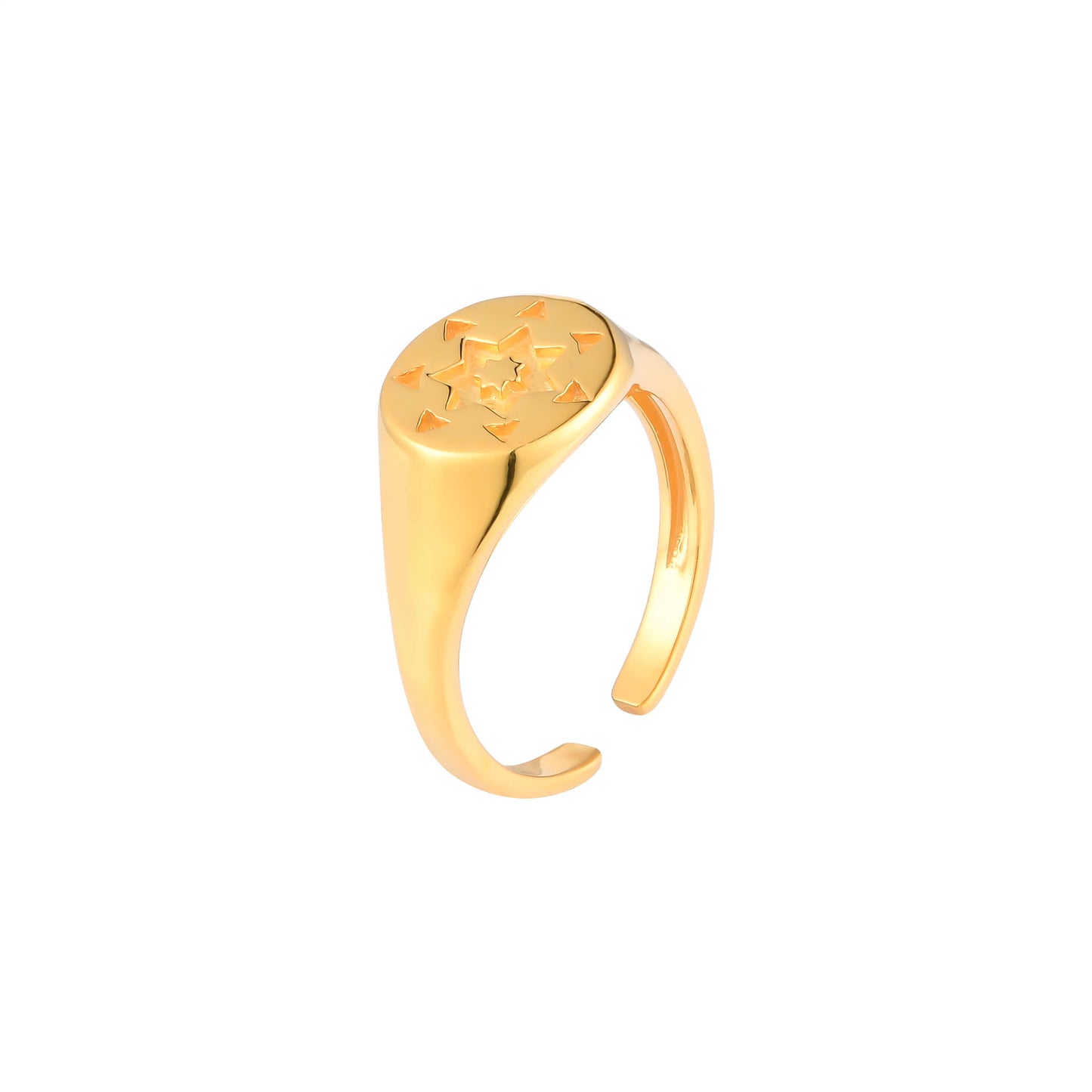 Silver Rings 18k Gold-plated Nour Star Ring