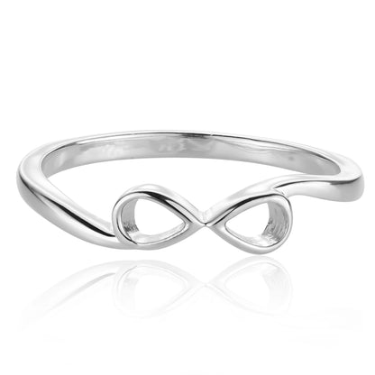 Silver Rings Casual 925 Silver Infinity Ring