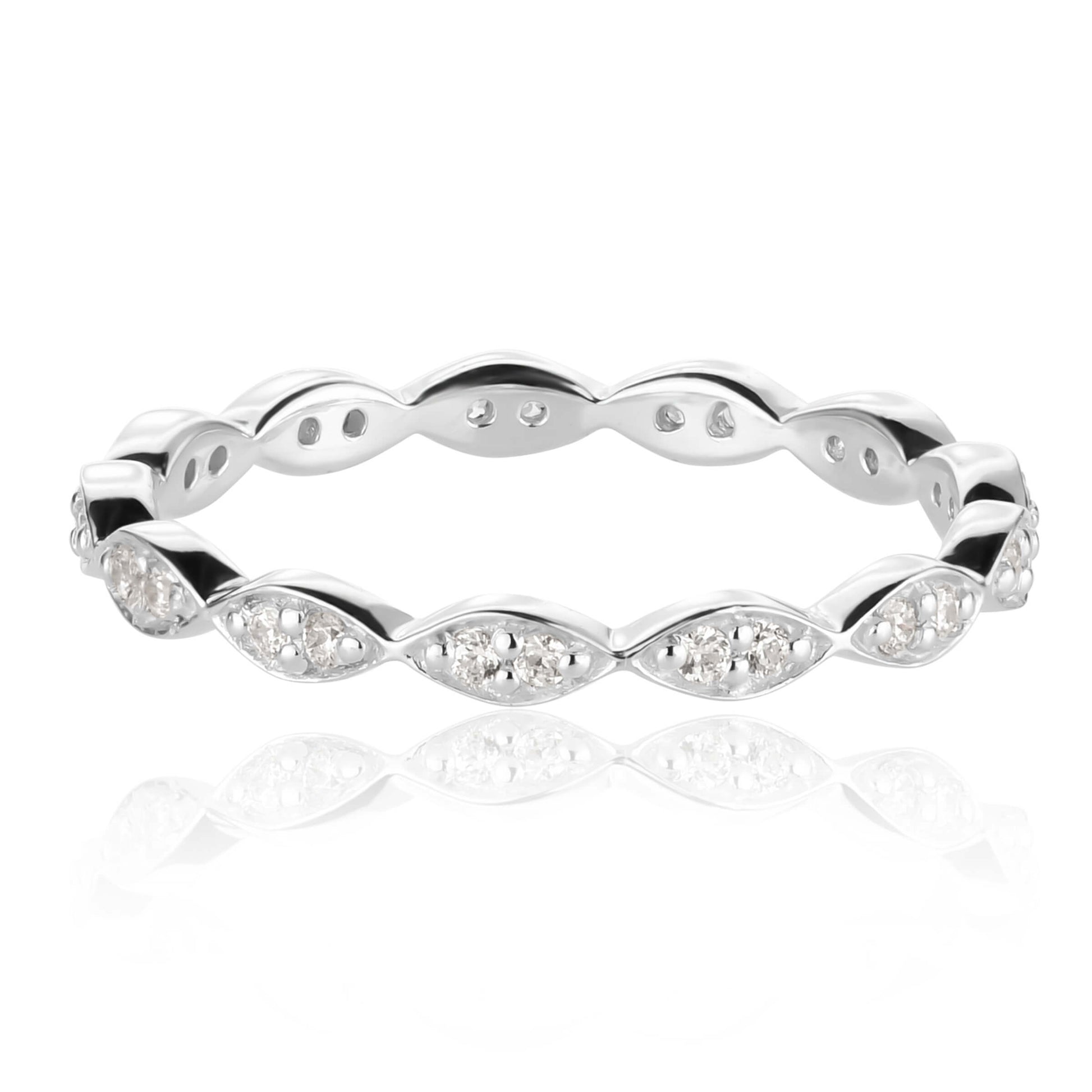 Silver-Rings-Casual 925 Sterling Silver Twist Ring Image 1