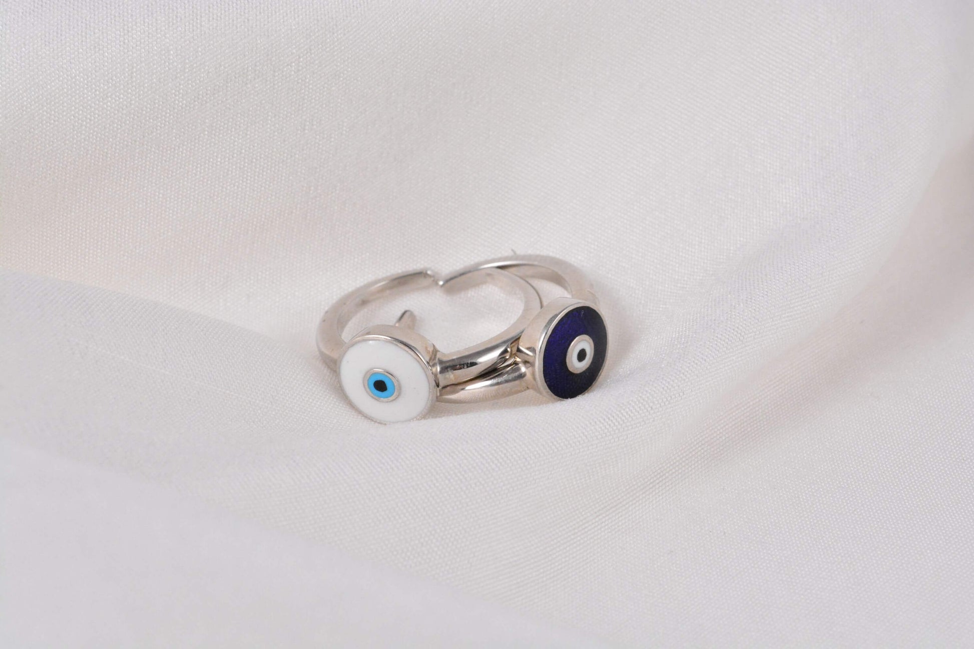 Silver Rings Classic 925 Sterling Silver Evil Eye Ring Image 1