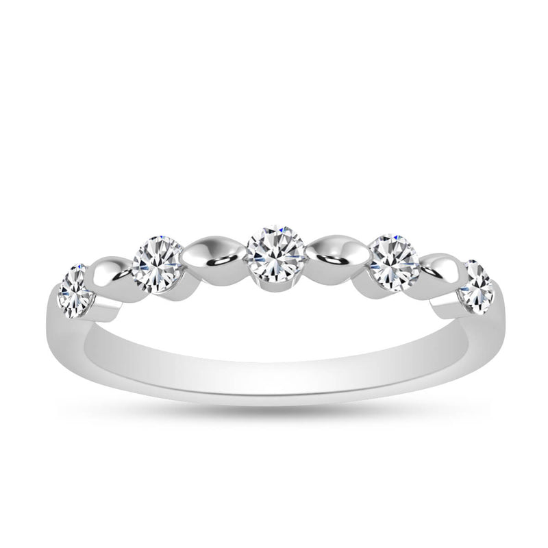 Fine-Cut 925 Sterling Silver Band