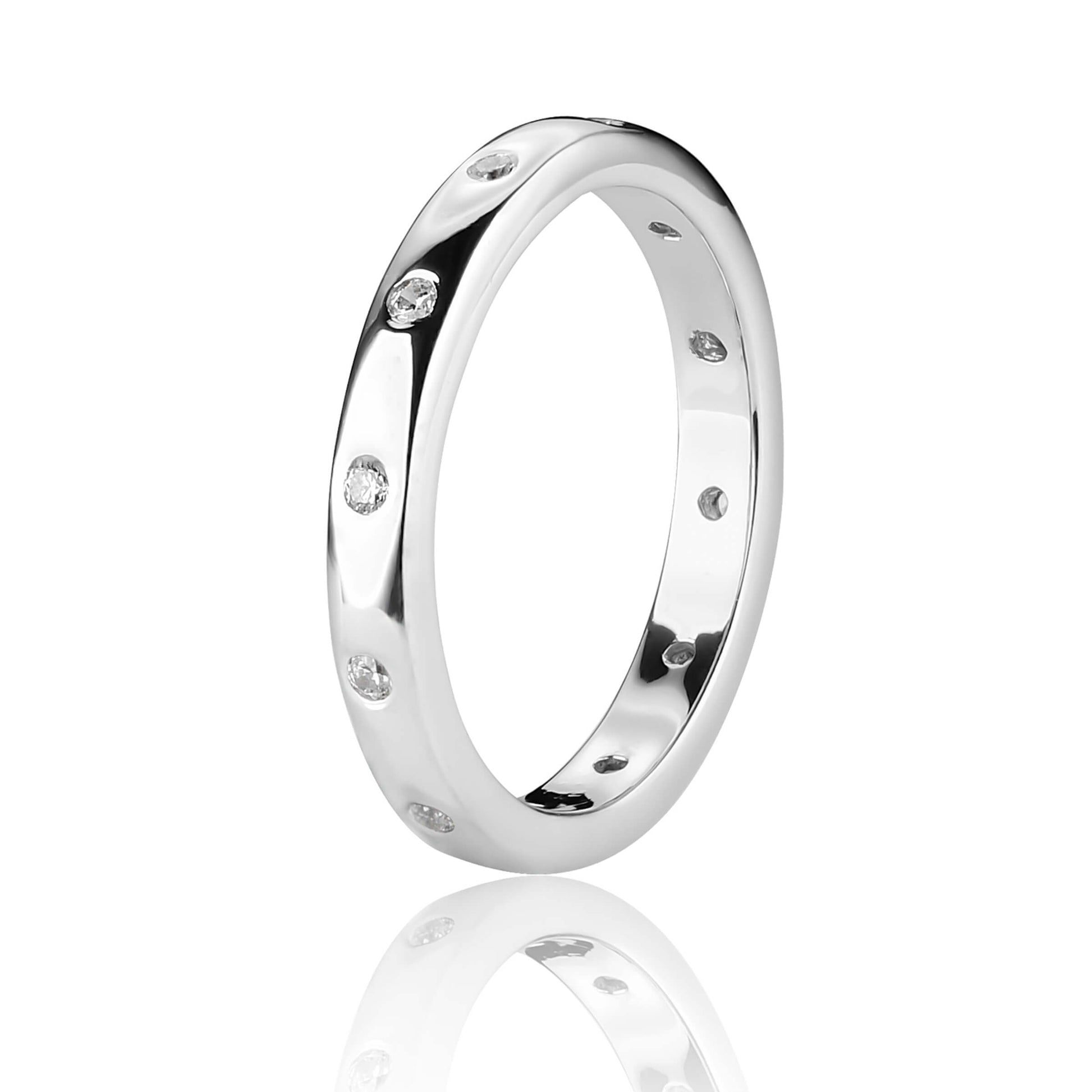 Silver Rings Modest Vanessa Eternity Band Image 1