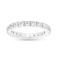 Silver Rings Premium Crystal-Studded 925 Silver Band