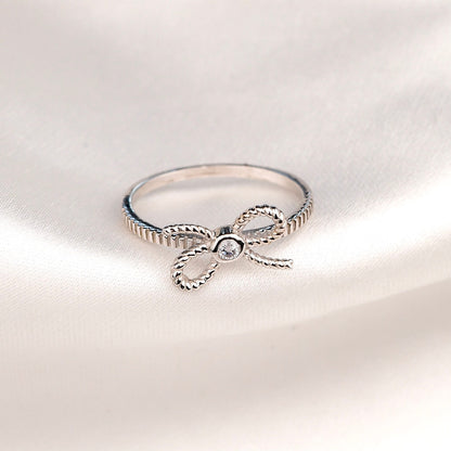Silver Rings Pure 92.5 Silver Sterling Claire Knot Ring Image 1