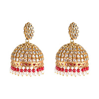 Tribal Earrings Crystal Stone Gold Colour Jhumki 2