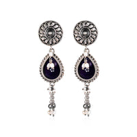 Tribal Earrings Elegant Black Dangers