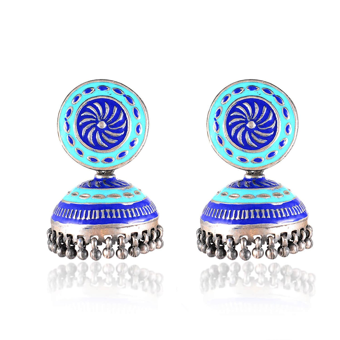 Tribal Earrings Elegant Blue 2
