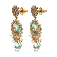 Tribal Earrings Elegant Green Hanging Earrings 2