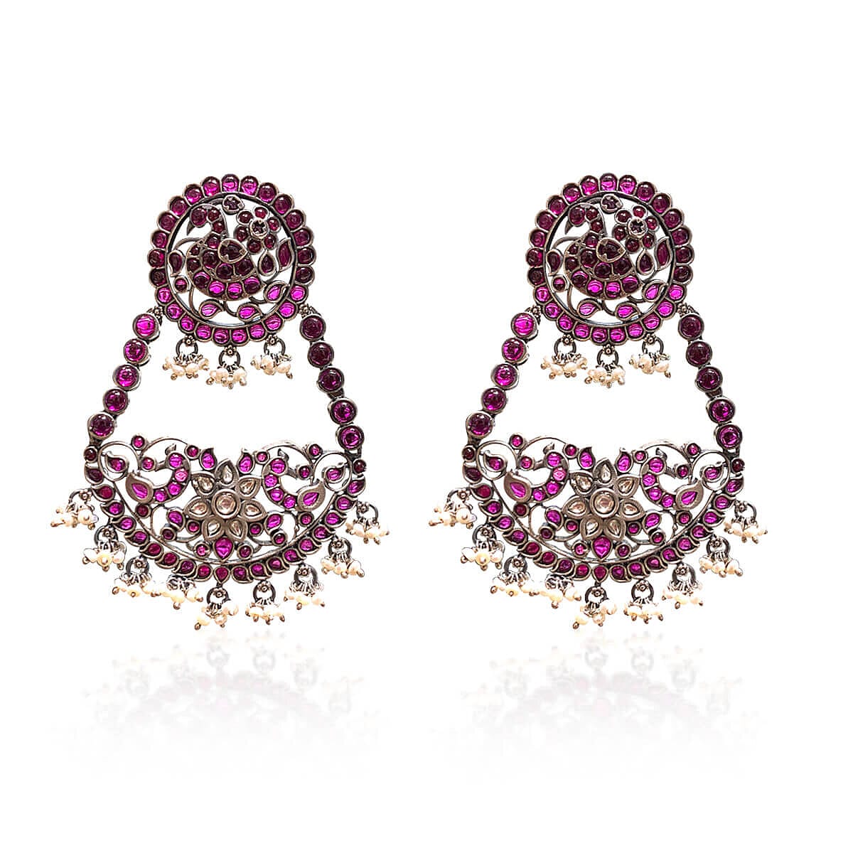 Tribal Earrings Exquisite Purple Danglers