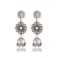 Tribal Earrings Silver Sylvan Jhumkas
