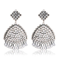 Tribal Earrings Vahini Pure Silver Drop Earring