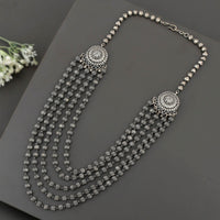 Tribal Necklace 925 Sterling Silver 4 Line Beads Tribal Necklace 2