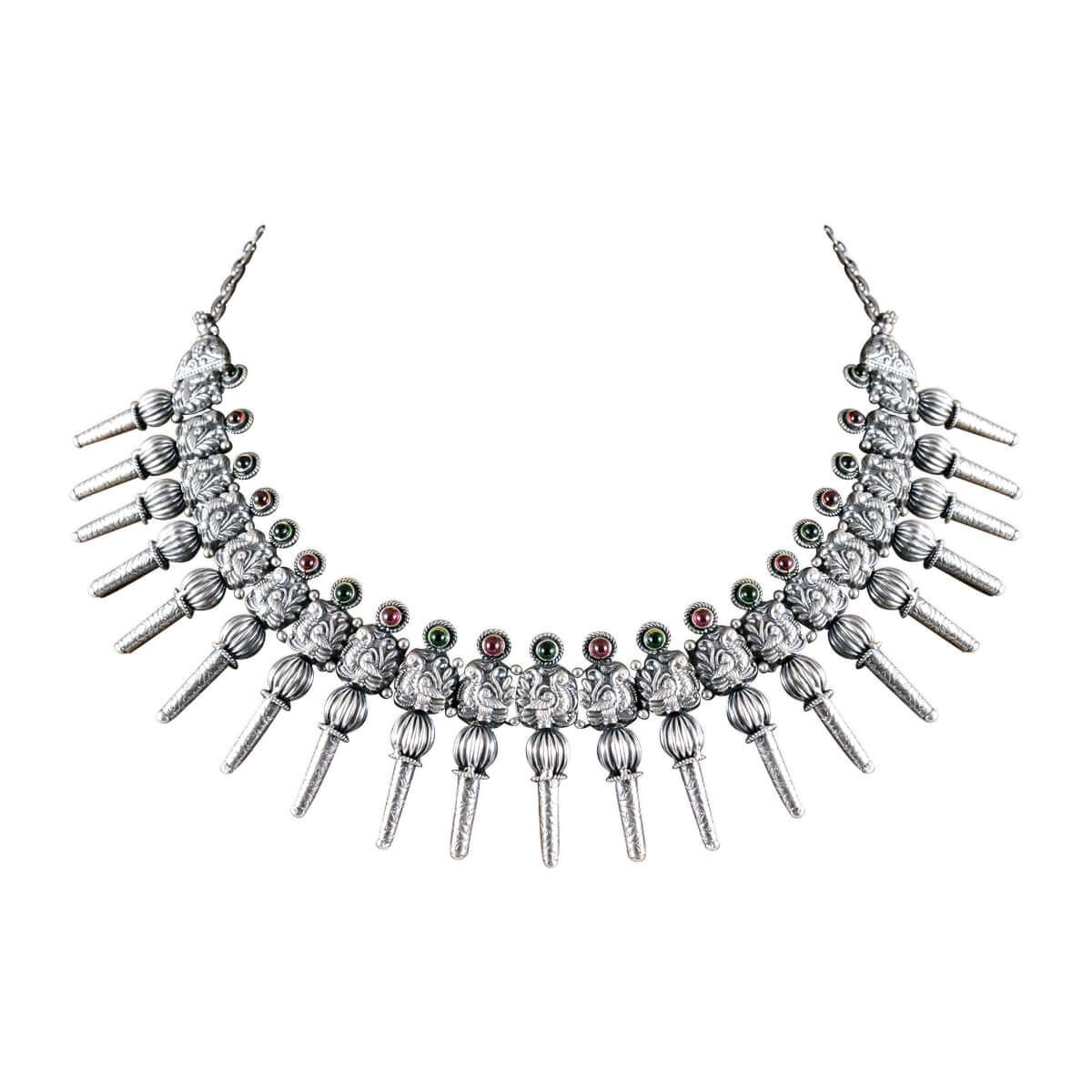 Tribal Necklace Cutting-Edge 925 Silver Suramya Necklace