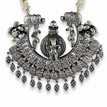 Tribal Necklace Lavishly Handcrafted Ganesha Carving long Necklace