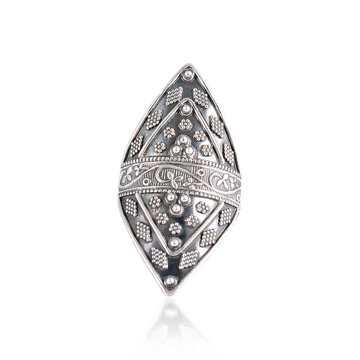 Tribal Rings Accented 925 Silver Nandini Tribal Ring