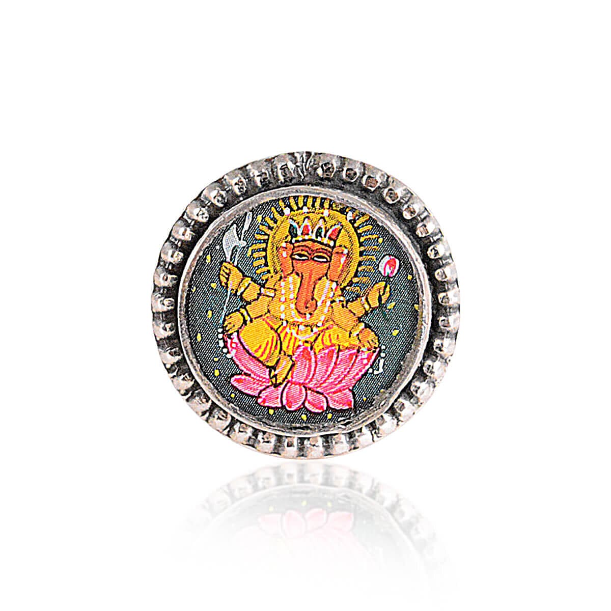 Tribal Rings Spiritual Lord Ganesha Silver Ring