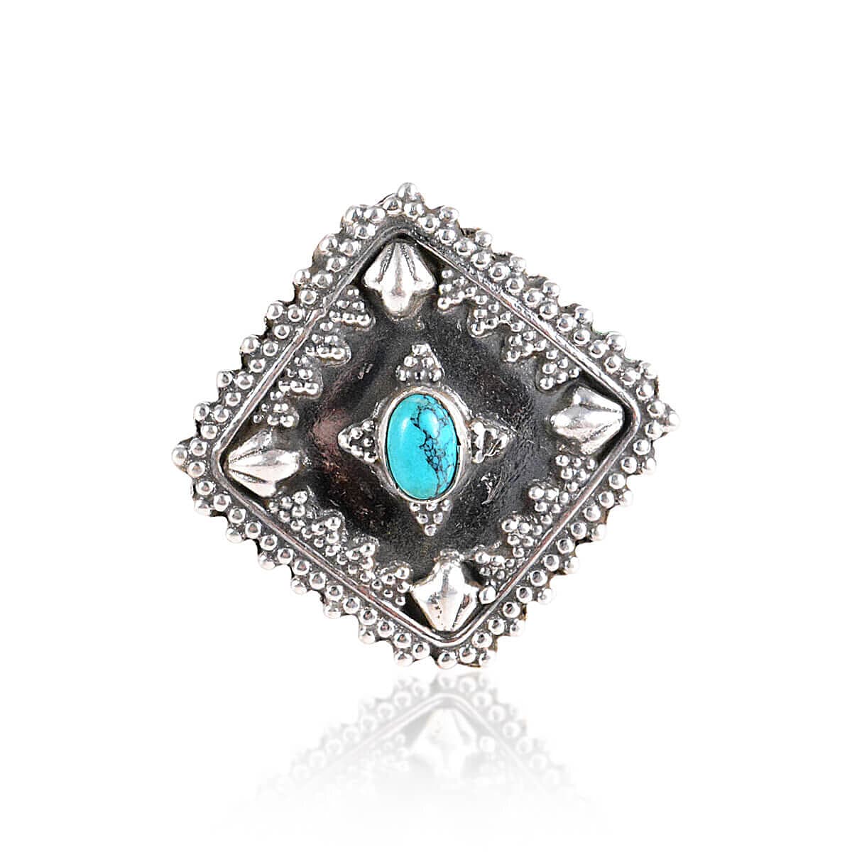 Tribal Rings Sterling Silver Blue Beauty Ring