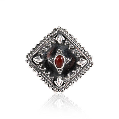 Tribal Rings Sterling Silver Red Radiance Ring