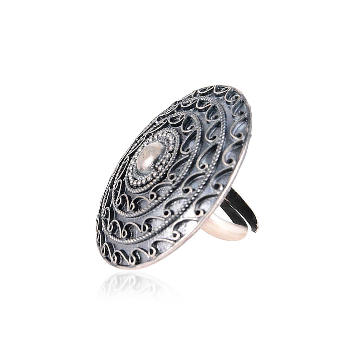 Tribal Rings Sterling Silver Shield Tribal Ring 3